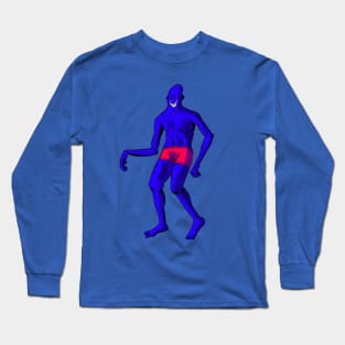 Smiling Man In Pants Long Sleeve T-Shirt